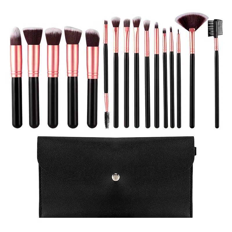 14 black gold pu bag