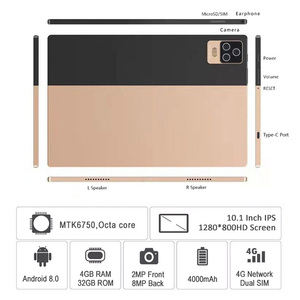Tableta 2 en 1 de 10,1 pulgadas, tablet educativa con marco abierto, sin cámara, lte, hd, 6 ram, última generación, 10p, 4g, con tarjeta sim