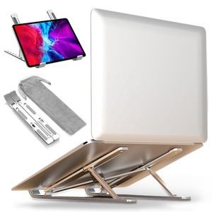 Soporte de plástico de aluminio ajustable para ordenador portátil, elevador de ordenador con diseño de disipación de calor, soporte para portátil, mesa plegable de escritorio para ordenador - Product Image 3