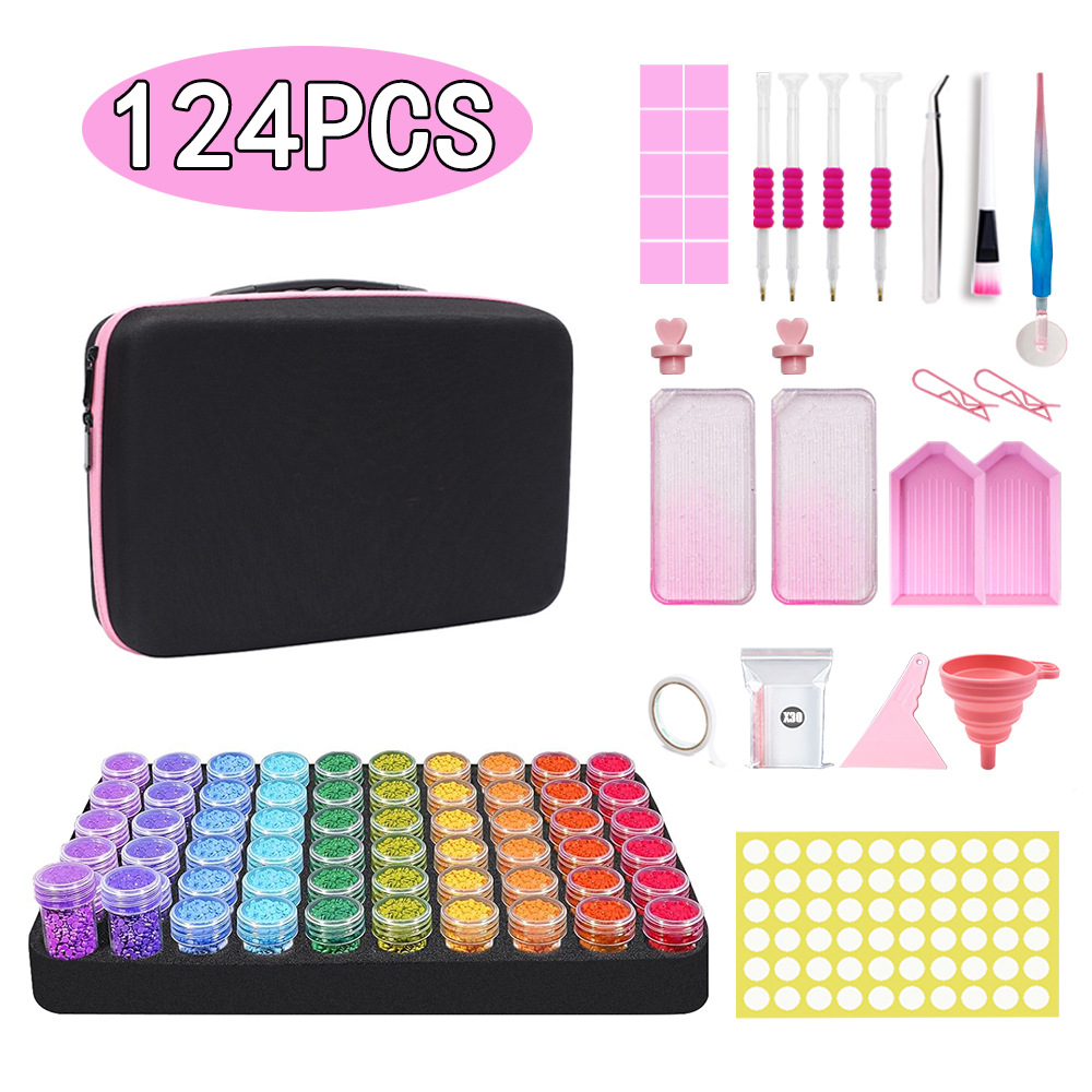 Gradient Pink 124 PCS Pink Zipper