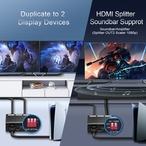 Mejor 8k60hz HDMI 2,1 Splitter Arc Audio EDID Copia Downscale Video Switcher Splitter Box Converter 1 en 2 Out HDMI Splitter - Product Image 5