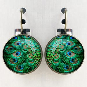 Boucles d'oreilles pendantes en macramé, plume de paon et poulet, pour femmes, vente en gros, tendance, 2020