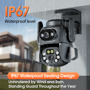 Q821 Tuya APP WIFI PTZカメラ4MPデュアルスクリーンデュアルレンズスマートホームAIボディ自動追跡CCTV防水IP67カメラ - Product Image 4