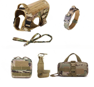 Роскошный Тактический Регулируемый большой жгут для домашних животных прочный пальто для охоты на собак на заказ шлейка для собак - Product Image 1