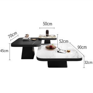 Unique Design Stainless Steel Base Marble Ceramic Top Side <strong>Table</strong> square End <strong>Table</strong> <strong>Set</strong> of <strong>3</strong> for Hotel Home - Product Image 6