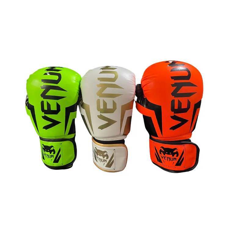 Luvas de boxe esportivas de boxe de couro requintado com logotipo personalizado de boa qualidade