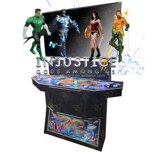 מתכוונן 4 מושבים מסך כפול 8 שחקן 55 אינץ' LCD מכונת משחק דגים שולחן מכונת יריות אי צדק אלים בין ארה""ב לוח משחק