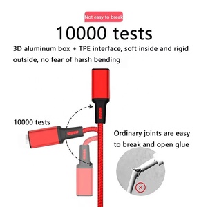 彩色尼龙编织usb-c快速充电电缆3合1 C型数据充电器，适用于iPhone所有手机，包括iOS设备摄像头 - Product Image 4