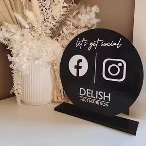 Mã QR Acrylic Logo khối đứng dấu hiệu phương tiện truyền thông xã hội kinh doanh đăng nhập mẫu gương truyền thông xã hội hiển thị mã QR - Product Image 6