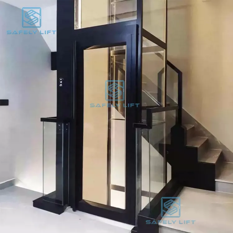 Ascensore di Design sicuro salvaspazio 2-4 piani elevatori idraulici ascensori compatti ed eleganti per la casa