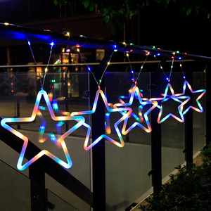 Led Star Lichterketten Fernbedienung und Timer 8 Modi Lichterkette wasserdicht für Schlafzimmer Outdoor Weihnachts ferien Dekor - Product Image 1