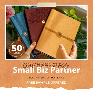 Testbestellung Willkommensgeschenk Kostenlose Muster A5 Veganes Leder Individuelles Logo Druck Hardcover Drehbares Metall-Notizbuch Planer - Product Image 2