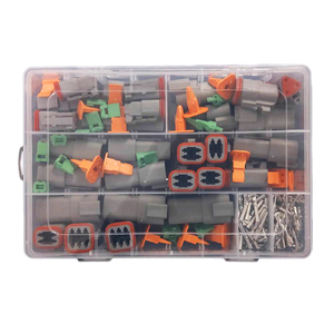 250Pcs Deutsch DT Loạt Nối Dây Không Thấm Nước <span class=keywords><strong>Kit</strong></span> DT06-2/3/4/6S DT04-2/3/4/6P Ô Tô Kín Cắm Với Chân Hộp - Product Image 1