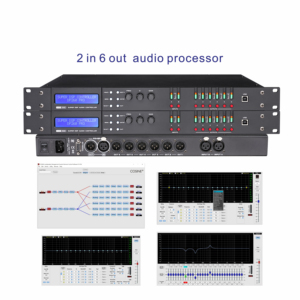 Procesador de audio digital 2 entradas 6 salidas Sistema de sonido profesional Procesador de audio multifunción - Product Image 2