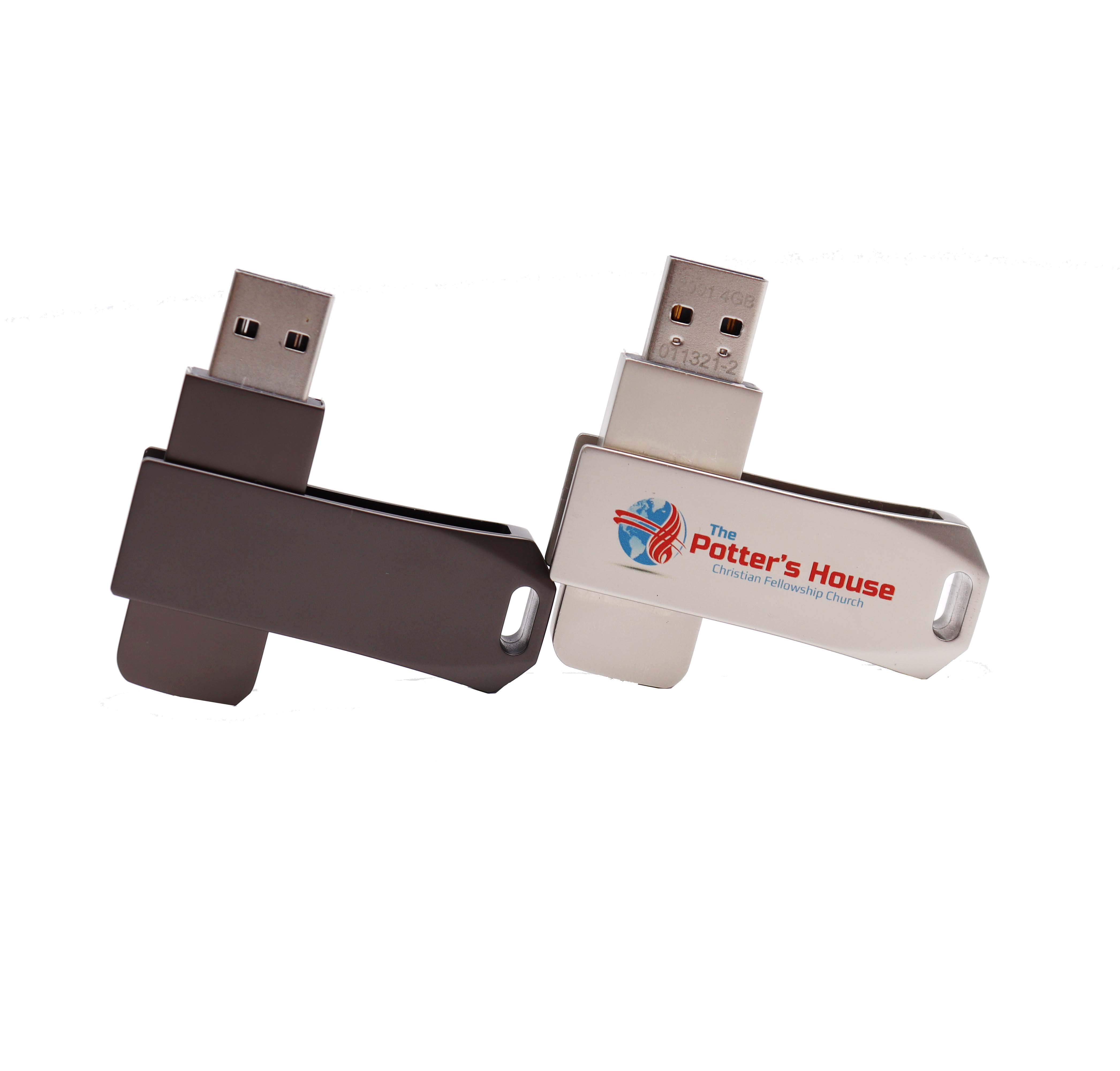 新设计旋转金属钥匙结婚礼物usb 1gb 2gb 32gb闪存盘128 gb 2.0批发吊坠金属记忆cle u盘 - Product Image 1