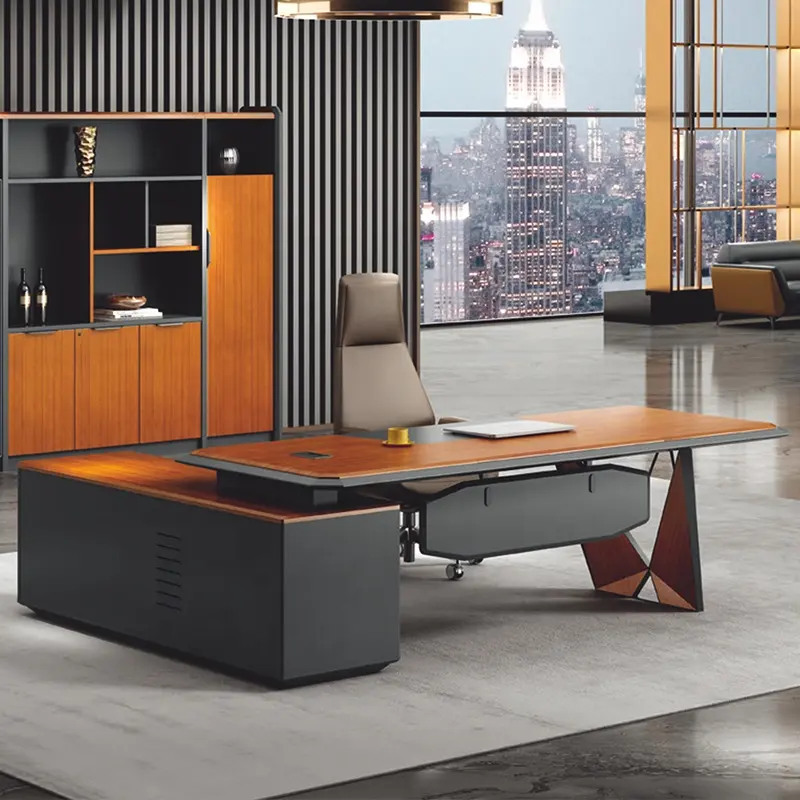 Mesa Ejecutiva de madera de lujo para oficina, muebles modernos de escritorio, escritorio de oficina