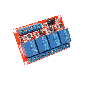 Relé de 4 canales CC, 5V, 12V, 24V, módulo de protección de relé, placa de Control