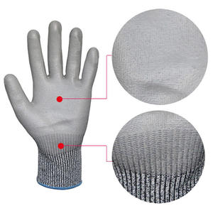 SONICE HPPE En388 4543 Glass Cut Level 5 PU Coated Work Safety <strong>Gloves</strong> for Industrial Construction Anti-Slip Function - Product Image 5