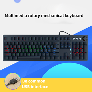 Teclado mecánico para juegos con cable de luz RGB de 104 teclas para jugadores de ordenador de escritorio Teclado mecánico para juegos de 104 teclas