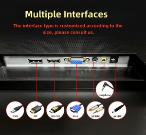 15.6 18.5 21.5 Inch Industrial <strong>Computer</strong> <strong>Monitor</strong> with 10 Point Capacitive Touch Screen VGA AV <strong>Input</strong> USB Interface New Product
