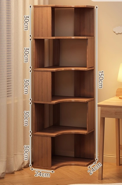 Walnut five story cabinet