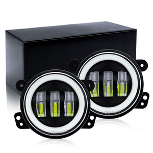 ไฟตัดหมอก LED 30W ขนาด4นิ้ว3.5นิ้วสำหรับรถยนต์กันชนหน้ารถไฟตัดหมอกทรงกลมไฟสีขาวและสีเหลืองอำพันสัญญาณเลี้ยว - Product Image 3