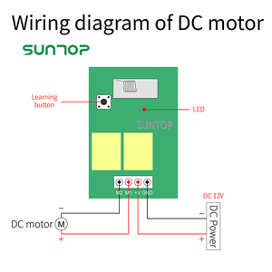 433Mhz telecomando universale Wireless interruttore DC 12V 2CH 2 Gang Rf relè ricevitore e portachiavi trasmettitore per Garage - Product Image 6
