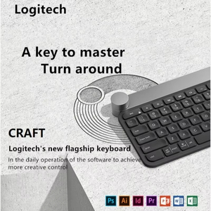 100% Original para Logitech Craft teclado inalámbrico de 108 teclas Control inteligente para perilla multidispositivo Bluetooth para escritorio nuevo P - Product Image 4
