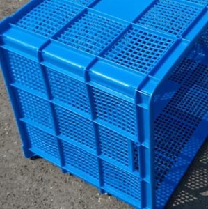 AOCHEN Reciclable para Almacén Logística Minorista Caja de Almacenamiento Cesta de Almacenamiento de Malla de Plástico Contenedor Organizador Apilable Ventilado - Product Image 3