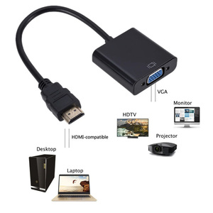 Macho Hembra para HDMI VGA Cable Converter Audio USB Adaptador de corriente Combinación de PVC para computadora para PS3 PS4 STB PC Laptop Monitor - Product Image 4