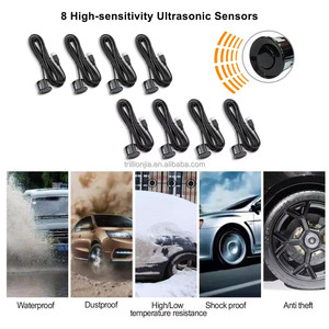 Sistema de sensor de estacionamiento LED, radar de respaldo de marcha atrás para coche, zumbador, alarma de advertencia de conmutación silenciosa, pantalla LED, con 8 sensores de estacionamiento - Product Image 6