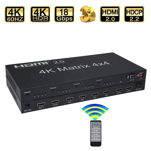 Xpup 18Gbps 4k 2.0 3D 1080P支持4至4 HDMI矩阵分离器4x4 HDMI视频矩阵hdmi开关分离器HDCP2.2 HDR 4K 60Hz - Product Image 2