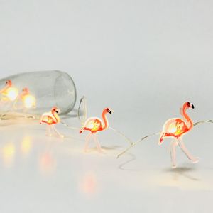 2020 yaz tropikal tema parti 6.9FT Flamingo bakır tel dize ışık pil LED pembe Flamingo şekilli Microdot gece ışıkları - Product Image 6