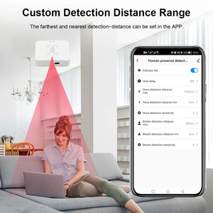 Tuya sensori di movimento a microonde WIFI 5.8GHz rilevatore di presenza umana App di controllo del movimento del corpo di controllo del sensore di illuminazione intelligente - Product Image 5