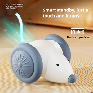 Komik yavru interaktif oyuncak otomatik LED ışıkları ile kedi fare oyuncaklar akıllı algılama hareketli elektrikli Pet akıllı fare oyuncaklar için kedi - Product Image 5