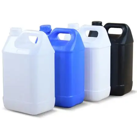 Trống 5L cấp thực phẩm hóa chất lỏng HDPE màu xanh trắng nhựa vuông nước thùng trống với nắp vặn rò rỉ bằng chứng biểu tượng tùy chỉnh