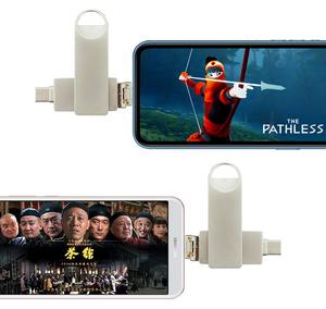 4ใน1 iPhone USB Flash 128GB แฟลช Micro USB Type-C 256 GB แฟลชไดรฟ์และ USB 3.0พอร์ตสำหรับสมาร์ทโฟน iPhone/Android/MacBook - Product Image 4