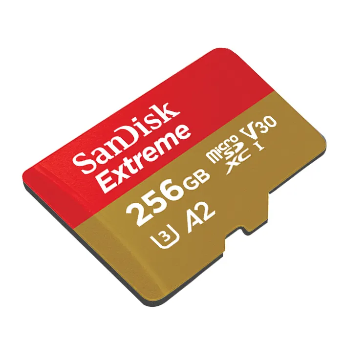 Orijinal Sandisk A2 Extreme 256gb mikro Sd kart 128gb U3 64gb hafıza kartı V30 Class10 Flash Tf kartı ile 4k Hd