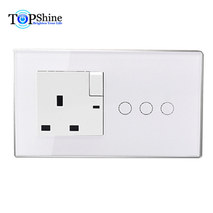Topshine 147型模块化多功能1至4组智能触摸开关，带欧盟16A电源插座 - Product Image 6