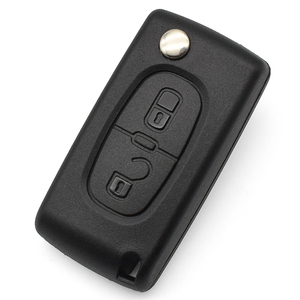 P-eot ot araç tuşları için metal daire ile pil tutucu olmadan oluk CE0523 ile 2 düğmeler flip anahtar durumda HU83 itmeli anahtar - Product Image 1