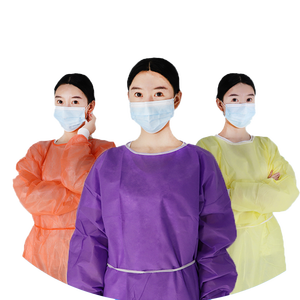 Dùng Một Lần Cách Ly Áo Choàng Y Tế Bảo Vệ Quần Áo Màu Xanh Trắng Biểu Tượng Tùy Chỉnh Y Tế OEM Bán Buôn Phẫu Thuật Áo - Product Image 4