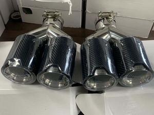 Double Outlet Muffler <strong>Tips</strong> Universal Carbon Fiber Quad Exhaust <strong>Tips</strong> Tail Throat for BMW M Performance Exhaust Pipe - Product Image 6