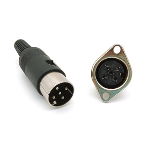 5 Pin düz 270 derece erkek tak ve dişi Panel montaj soketi DIN konnektörleri - Product Image 3