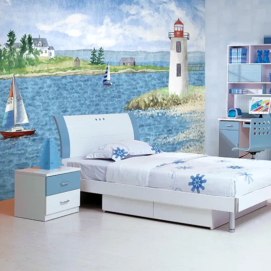 Bella paesaggio di mare personalizzato murale carta da parati per bambini camera da letto decorazione