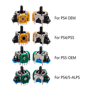 Original PS4 Slim 3D Joystick Game Controller Amarillo Metal Mango Comunicación por cable Compatible PS5 PC Videojuegos Plástico - Product Image 1