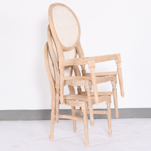 Scandinavian gỗ mộc mạc bọc Ghế Louis Stackable với mây cổ điển trở lại cho nhà hàng khách sạn tiệc - Product Image 4