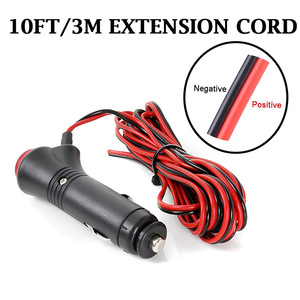 電源プラグアダプター男性用スイッチボタン12-24V電圧10FT/3メートルユニバーサルカー充電器 - Product Image 2