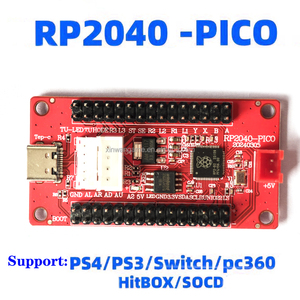 Tablero rojo USB Zero Delay para PC/ PS4 /IOS/PC/PS3/Android SDK Teclado Arcade Stick Game Machine DIY Kit Player SANWA Button