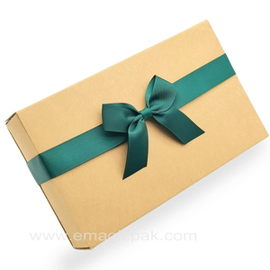 E-magic-lazo rojo de satén preatado, lazo elástico con lazo elástico para embalaje de caja de regalo, venta al por mayor - Product Image 3