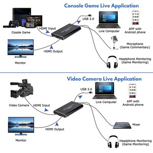 USB 3.0 4K 60hz 1080P 60Fps USB3.0视频游戏采集卡转换器HDMI输出实时流媒体XBOX PS5苹果即插即用 - Product Image 4